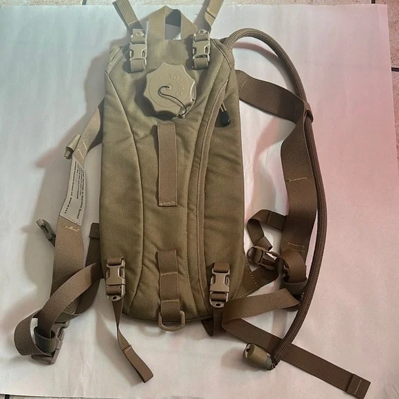 Tan Backpack with Padded Straps and Durable Fabric
