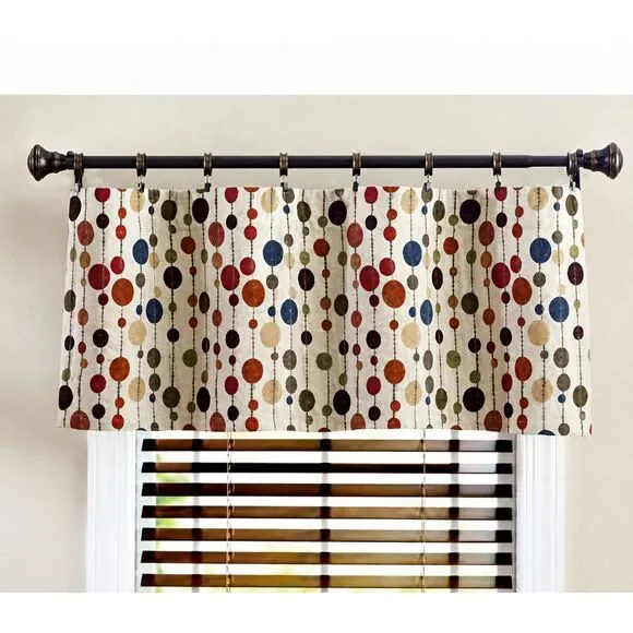 Better Homes & Gardens Hodge Podge Valance 50x18 Multicolor Dot Curtain