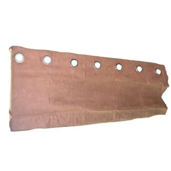 Veratex Curtain Valance 54x18 Brown Grommet Velvet‎ Silver Accents Modern Luxe