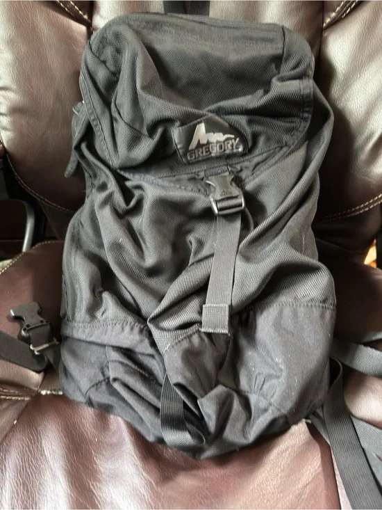 Gregory Black Nylon Top-Closure Backpack