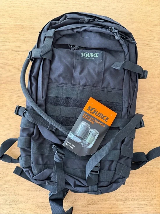 Black Tactical Hydration Backpack - Durable Everyday Carry