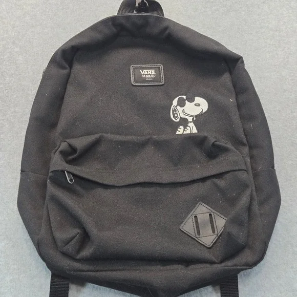 Vans x Peanuts Joe Cool Snoopy Backpack Black Canvas Woodstock VN0A328NBLK