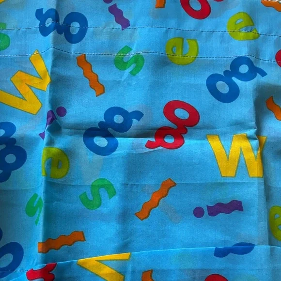 Valance window 84” long x 16” wide ABC’s Dan River 70% polyester 30% cotton