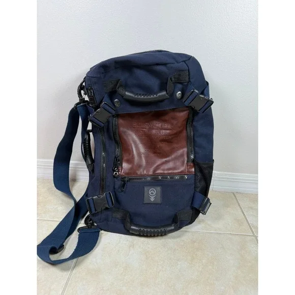 Sovrn Republic Drifter Convertible Duffle Backpack Navy Blue Utility Bag