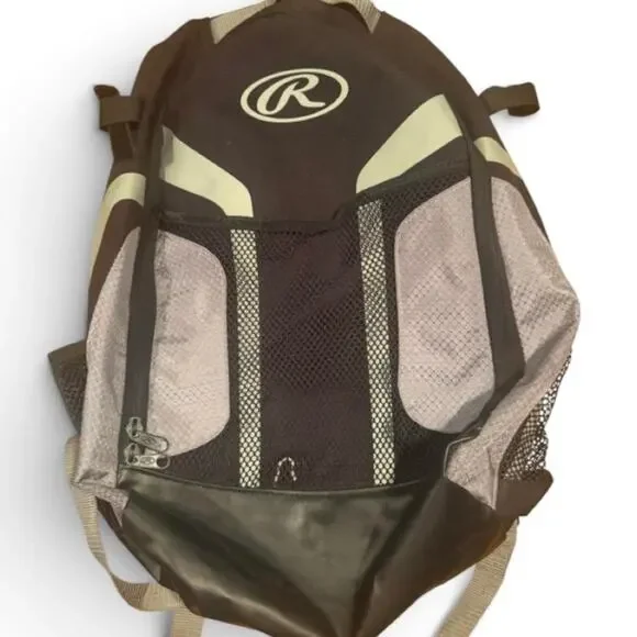 Rawlings Baseball Softball Equipment Backpack Black Gray