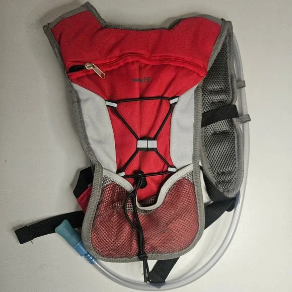 Avalanche Hydration Pack Backpack Red Grey‎ Hiking Running 1.0L 32oz Reservoir