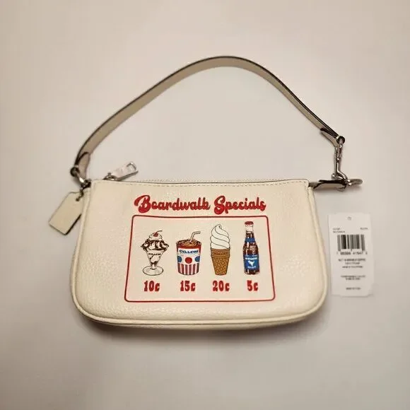 NWT Coach CU197 Nolita 19 With Boardwalk Graphic Ice Cream Chalk