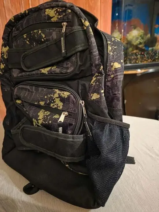 Eastsport Camo Backpack Laptop School Travel Book Bag Black Olive