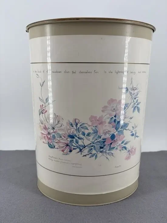 VTG 1977 Webb & Bower Ltd. Trash Can Waste Featuring the “Song of the Rose