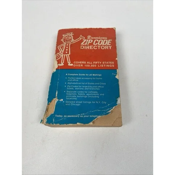 Dennison Zip Code Directory PB Covers All 50 States 100,000 Listings VTG 1977