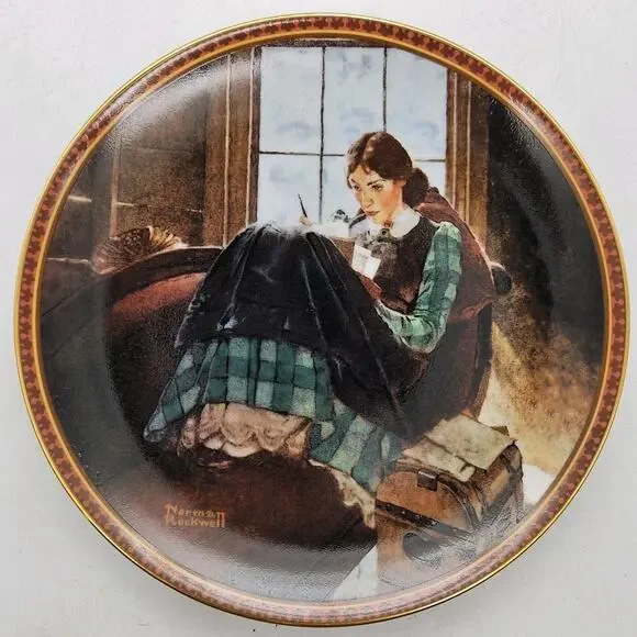 Norman Rockwell Collectors Plate ROMANTIC REVERIE #5411A 1991