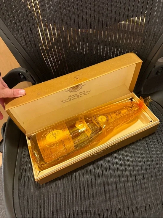 Louis Roederer Cristal Champagne Gold Gift Box New Bottle
