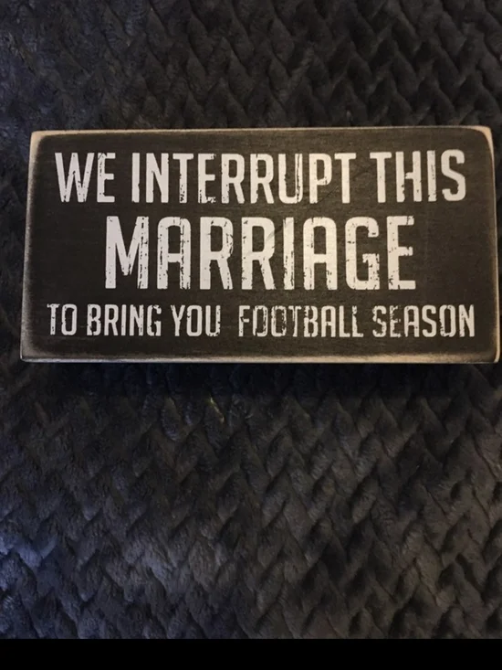 Rustic Black & White 'We Interrupt This Marriage' Sign - Home Accents