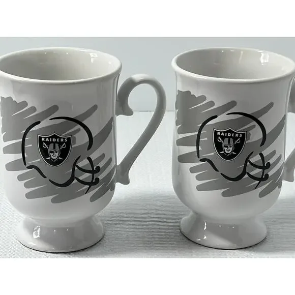 NFL Oakland Raiders‎ - 10oz Expresso Cafe - Ceramic Cup - Mug, (Set of 2)