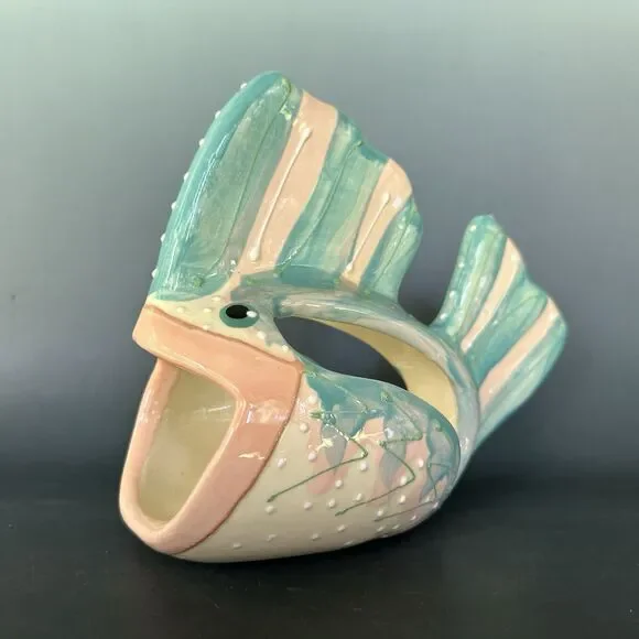 VTG Lanz Russell 1995 Ceramic Fish Sculpture Coastal Seafood Restaurant Decor