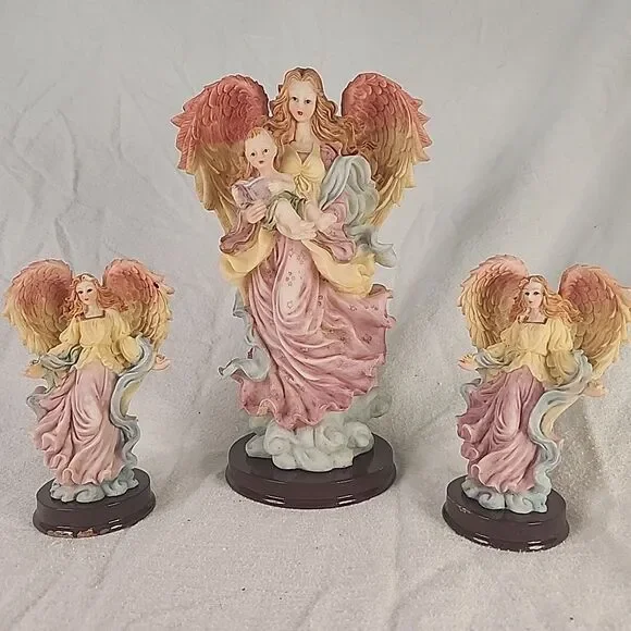 The G Gift Collection By Lincolnshire 3 Angel Figurines Vintage 1999 No. 5191