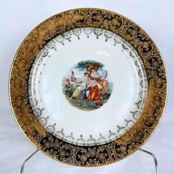 Vintage 1950s Edgewood Fine China 22K Gold Decorative Plate