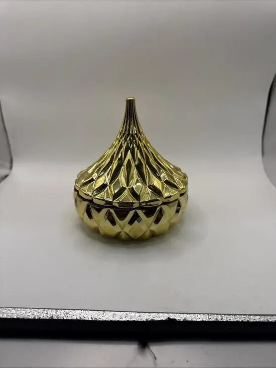 Godinger Hershey's Kisses Electroplated Candy Dish in Gold