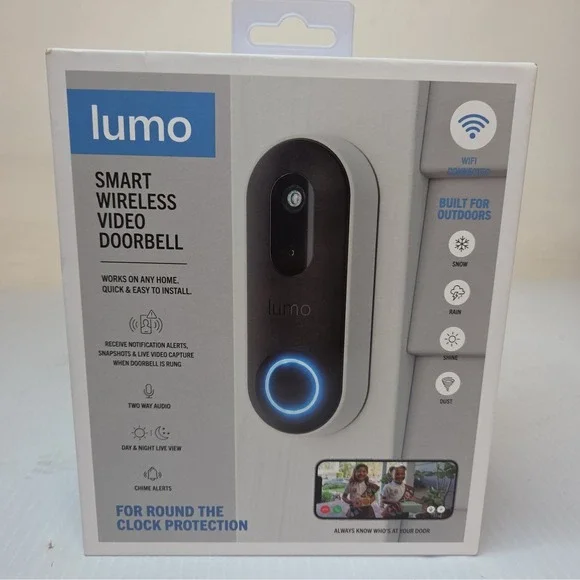Lumo Smart Wireless Video Doorbell Front Door Security with App.