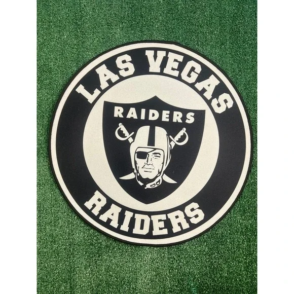 Las Vegas Raiders NFL Football Rug Non Slip Back