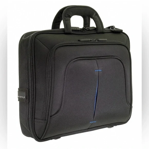 Eco Style Tech Pro TopLoad Laptop Brief Case Black Padded NWOT