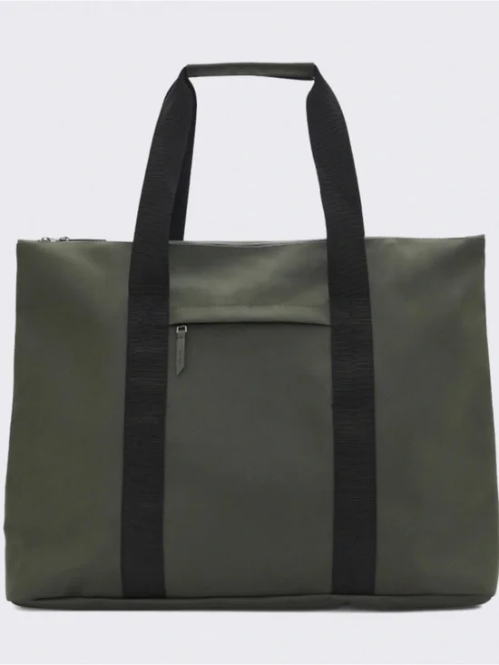 RAINS Large Weekend Waterproof Tote in Green