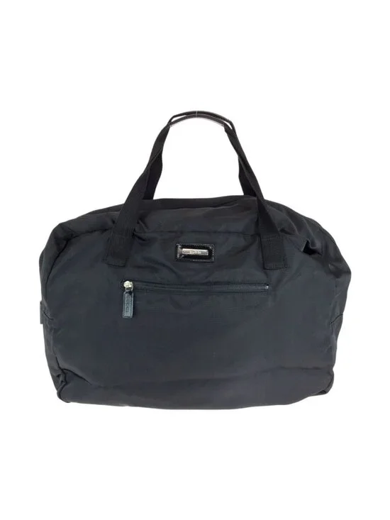 Gucci Black Silver Nylon Boston Bag