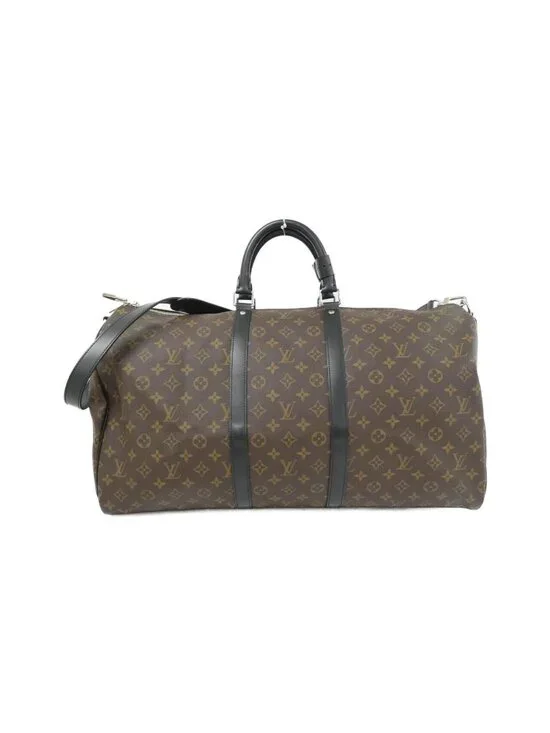 Louis Vuitton Monogram Macassar Keepall Bandouliere 55 Boston Bag