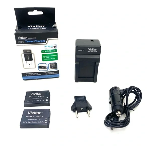 Vivitar Rapid Travel Battery Charger for Nikon EN-EL12