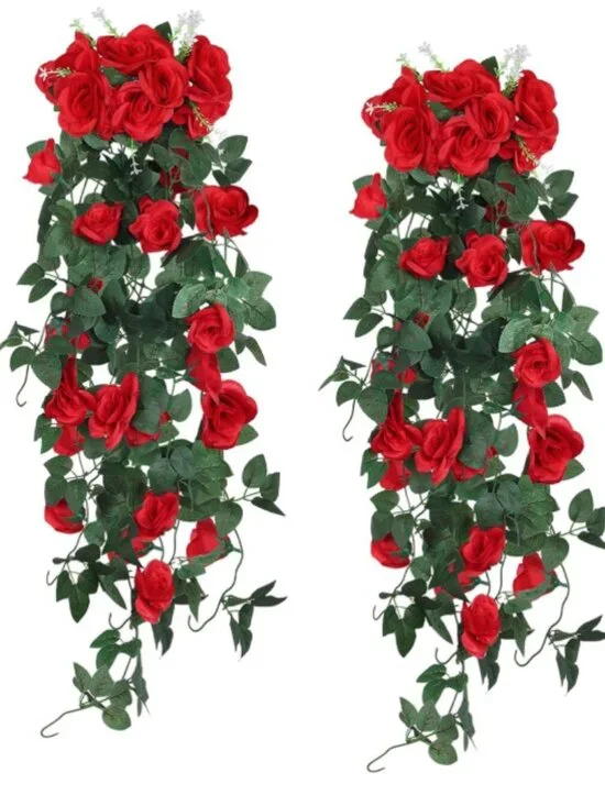 Red Roses Vines - 2pk - Artifical Party Decorations