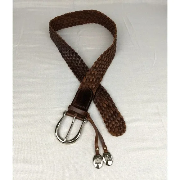 Michael Kors Braided Leather Belt Women 44