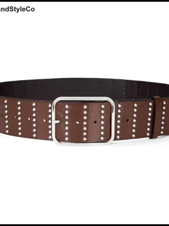 Chunky Studded Wide Belt for Women, 2.3