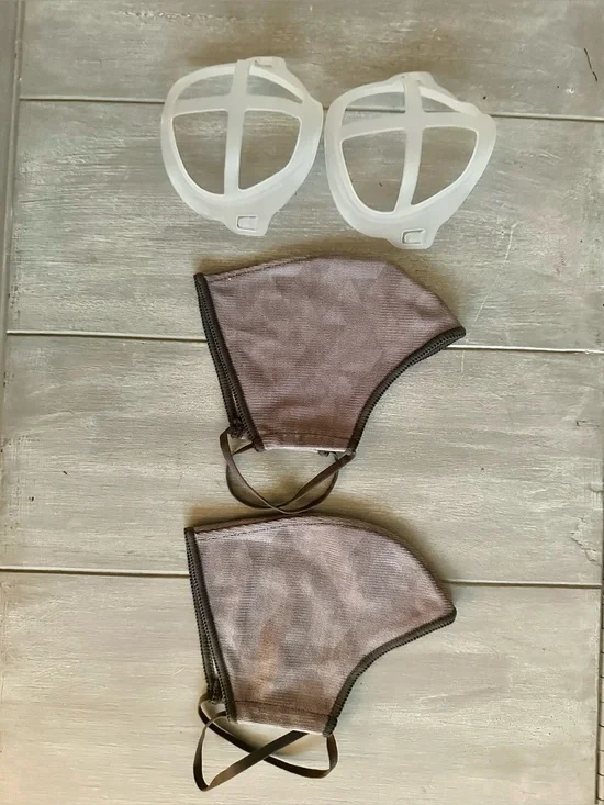 2 Norwex Reusable/Washable Face Masks  with Optional Inner Support Frames