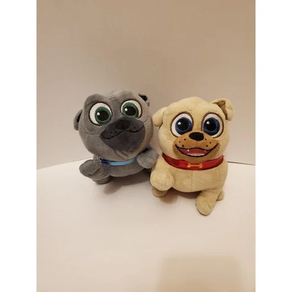 Disney Store Puppy‎ Dog Pals Bingo & Rolly Pug Plush Stuffed Animal Toy Doll x 2