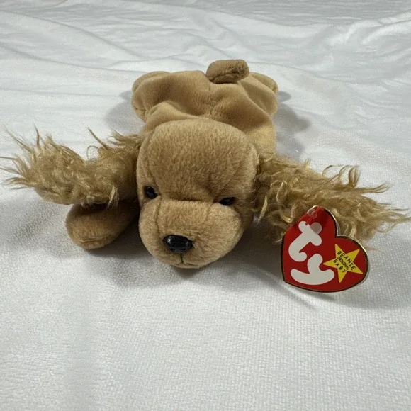 Ty Beanie Baby Spunky‎ the Dog Plush Stuffed Animal Toy with Tag