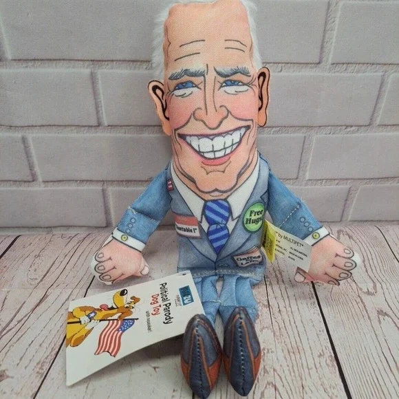 Fuzzu Funny Political Parody Joe Biden President Dog Toy Doll Figure Squeaks 12