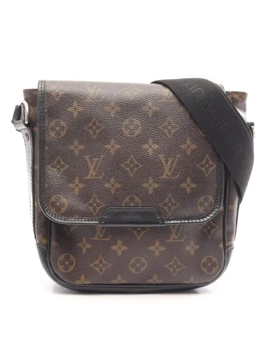 Louis Vuitton Shoulder Bag Bus PM Monogram Macassar Leather