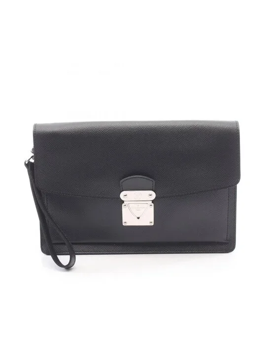 Louis Vuitton Clutch Belaia Ardoise Leather