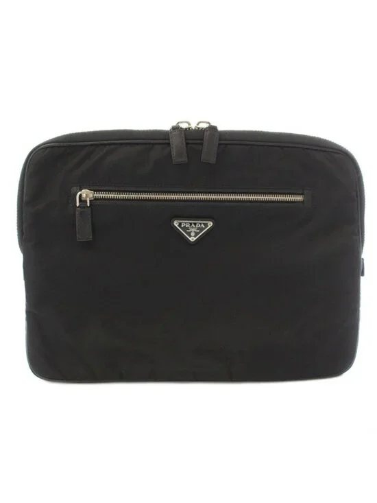 Prada Nylon Laptop Case Clutch PC Black TK