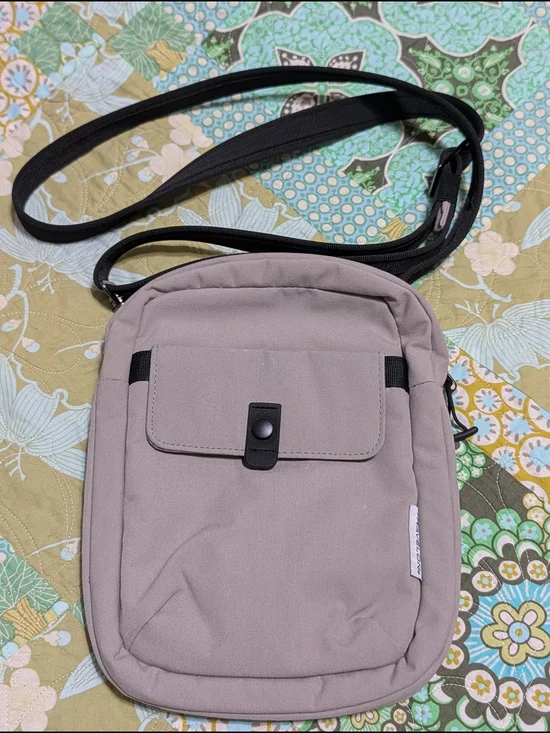 TravelOn Men's Taupe Crossbody Shoulder Bag