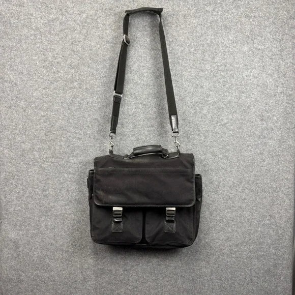 Coach Black Nylon Leather Messenger Bag Briefcase Laptop Bag 6410 Mens‎ Womens