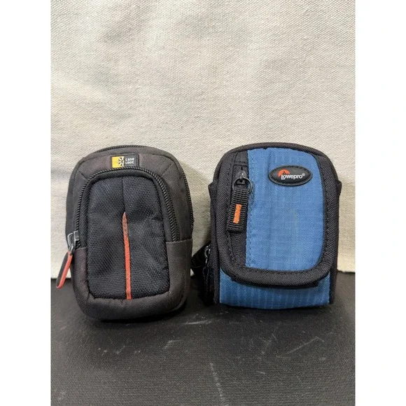 Case Logic Lowepro Camera Pouch Bundle‎ Unisex Small Black Blue Tech Bags 2pk
