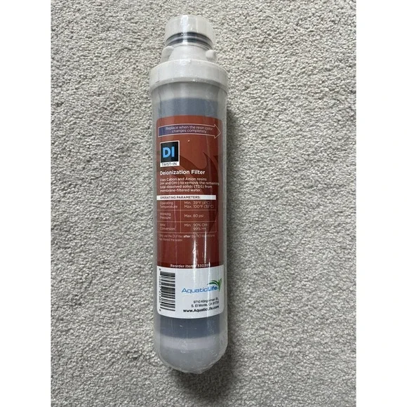 Aquatic Life D1 Twist-In Dual Deionization Replacement Filter Item‎ #330380 NWT