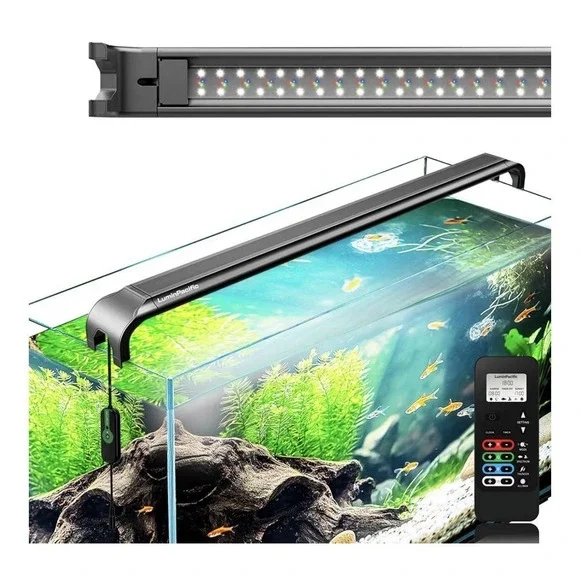 LuminPacific LUMIN SlimSky LED Aquarium Light‎ 48-57in 36W RGB Plant Grow Timer