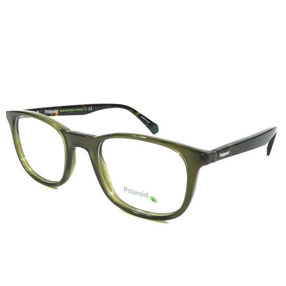 Polaroid Eyeglasses Frames PLD D424 4C3 Green Tortoise Square Full Rim 50-21-145