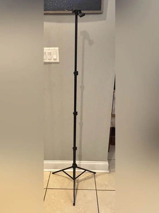 Adjustable Black Floor Lantern Stand - Modern Home Accent