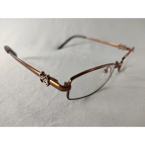 Guess GU 2254 BRN Brown Oval Eyeglass‎ Frames 50-17-135 Ornate Interlocking G