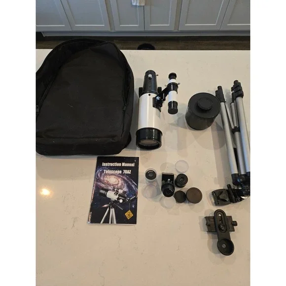 Oys Telescope 70AZ Refractor Kit with Tripod and Smartphone Adapter 70mm