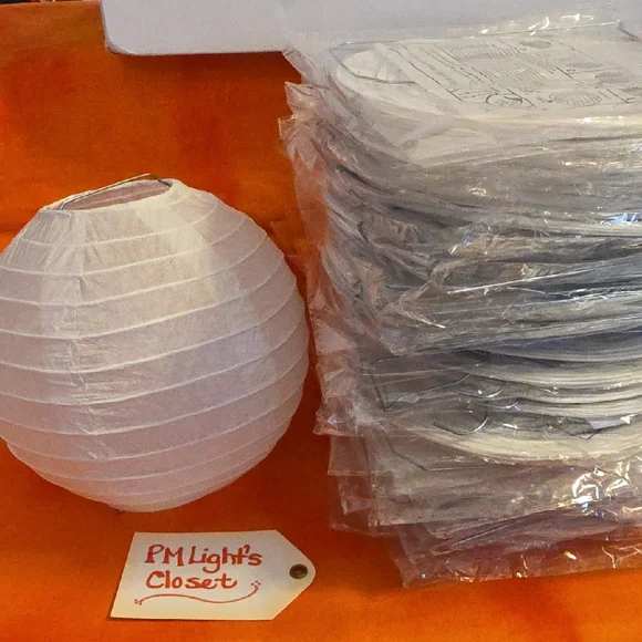 48 White Paper Lanterns 6-inch New Wedding Birthday Party Shower Chinese Decor