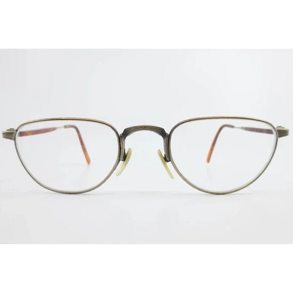 Matsuda Antique Gold Oval Metal Eyeglasses Filigree Bridge Tortoise 39958